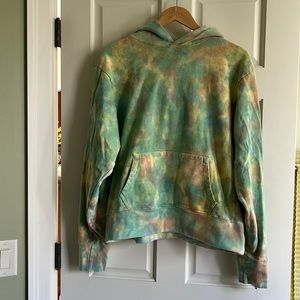 TALENTLESS green tie dye hoodie